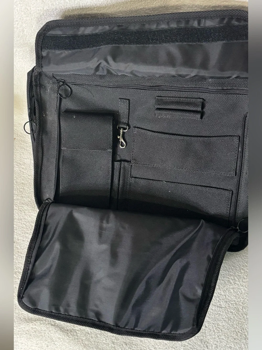 Men's Black Professional Briefcase Messenger Bag - Durable Work Carry